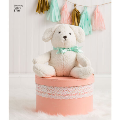Simplicity 8716 Stuffed Animals - Paper Pattern, Size OS (ONE SIZE)