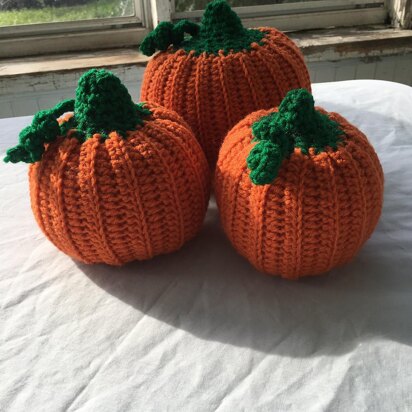 Stuffed Pumpkin Trio