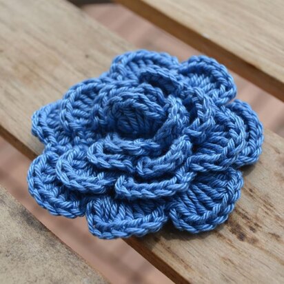 Blue Flower Brooch