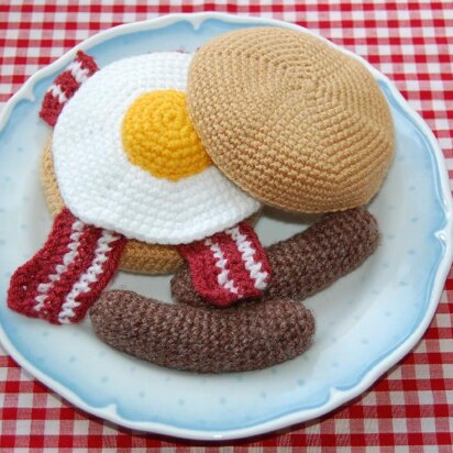 Crochet Pattern for a Breakfast Bun / Bap / Roll - Toy Food