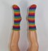 Childrens Very Easy No Heel Rainbow Socks Circular