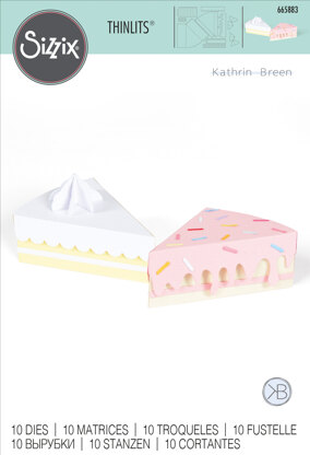 Sizzix Thinlits Die Set Box Cake Slice by Kath Breen