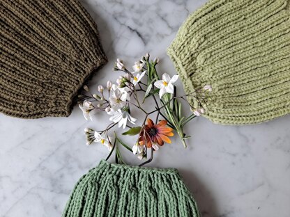 Simple Cable Messy Bun Hat