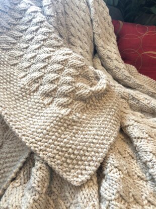 Super Easy Faux Cable Afghan