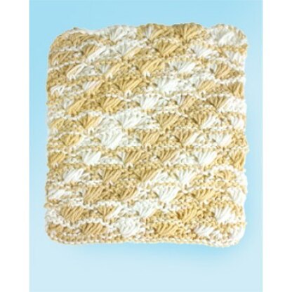 Knit Shell Stitch Dishcloth in Lily Sugar 'n Cream Ombre - Downloadable PDF