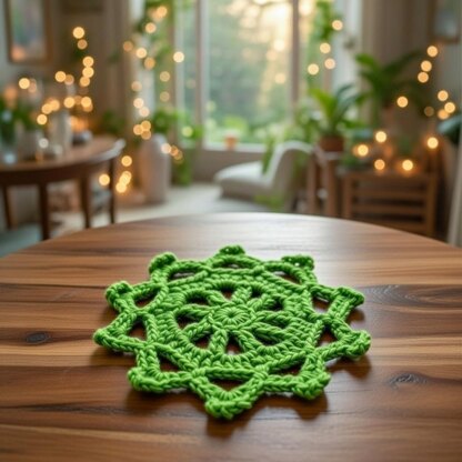 Crochet Round Coaster – Easy Granny Motif Pattern with Video & PDF