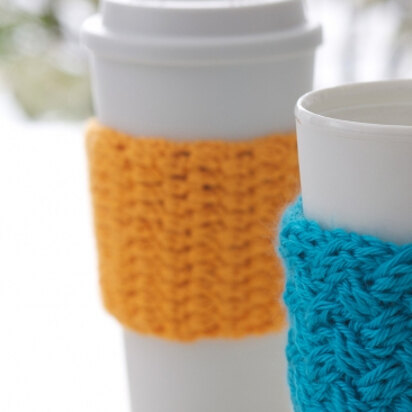 Coffee-on-the-go Crochet Cozy in Caron Simply Soft - Downloadable PDF
