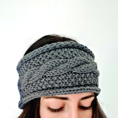Seeds and Cables Ear Warmer - knitting pattern