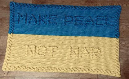 Make Peace Not War - Protest Blanket in Ukraine Colours