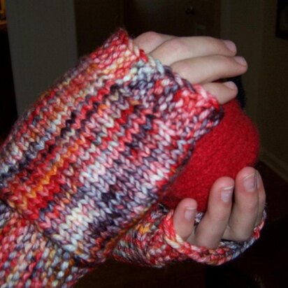 Hand-dyed Harvest Fingerless Mitts