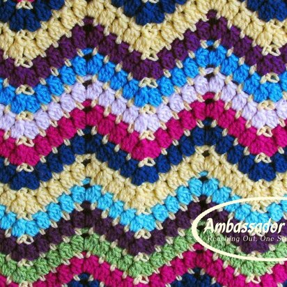 Jessica's Rainbow Ripple Afghan