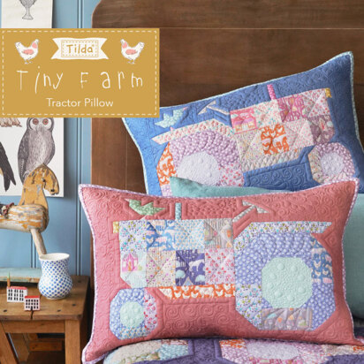 Tilda Patch Tractor Pillow - Tiny Farm Collection