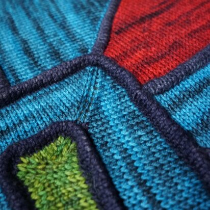 Stained Glass Throw - knitting pattern