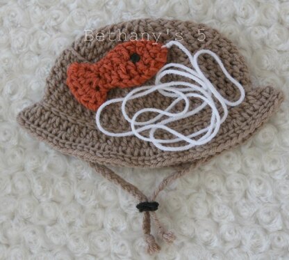 Newborn Fishing Hat + Fish