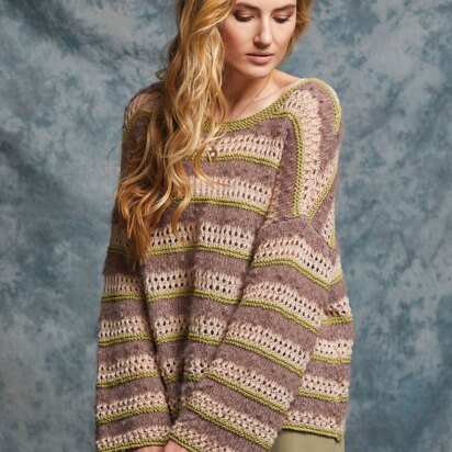 Taro Sweater in Rowan Creative Linen, Fine Lace & Kidsilk Haze  - ZB298-00004-UK - Downloadable PDF