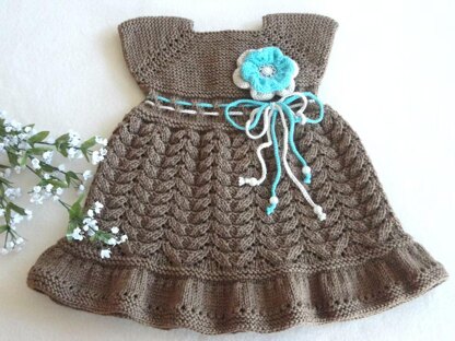 Knitting PATTERN Knitted Diaper Cover Baptism Baby Dress