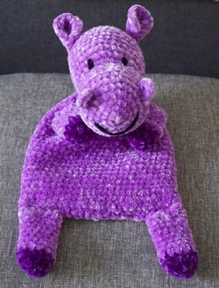 Crochet Pattern Happy Hippo Cuddle Cloth -The Cozy Companion