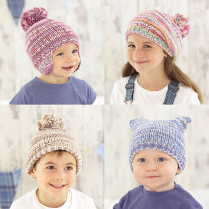 Beret, Helmet and Hats in Sirdar Snuggly Baby Crofter Chunky - 4781 - Downloadable PDF