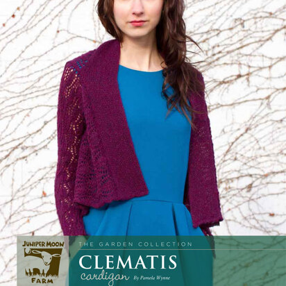 Clematis Cardigan in Juniper Moon Farm Herriot Fine - J23 - 04 - Downloadable PDF