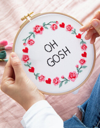 Wool and the Gang Oh Gosh Cross Stitch Kit