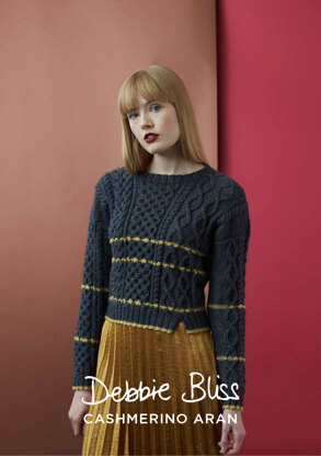 "Grete Jumper" - Jumper Knitting Pattern For Women in Debbie Bliss Cashmerino Aran - DB225