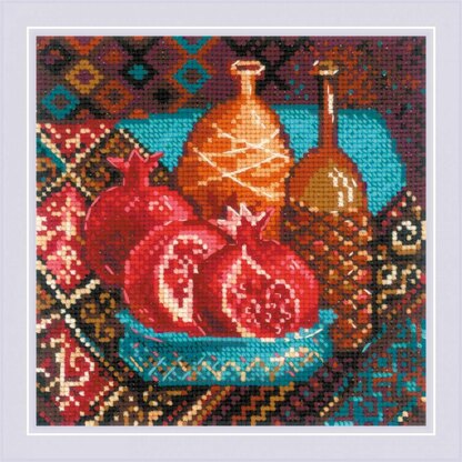 Riolis Pomegranates Cross Stitch Kit - 20cm x 20cm