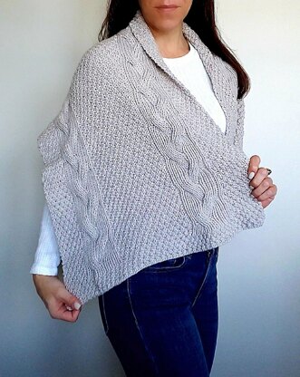 Reversible Cable Shawl