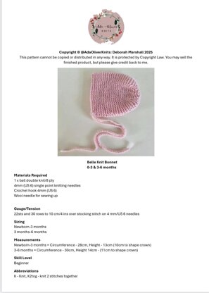 Belle Knit Bonnet