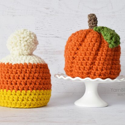 Pumpkin and Candy Corn Hats