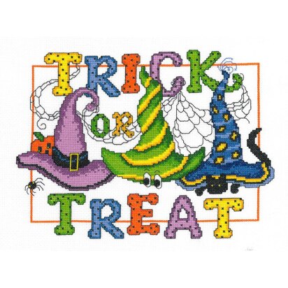 Imaginating Counted Cross Stitch Kit Trick Or Treat (14 Count) - 10.5in x 7.75in