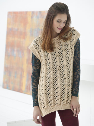 Fan Lace Tunic in Lion Brand Pound Of Love - L32215
