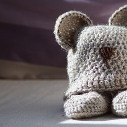 Teddy Bear Hat & Booties