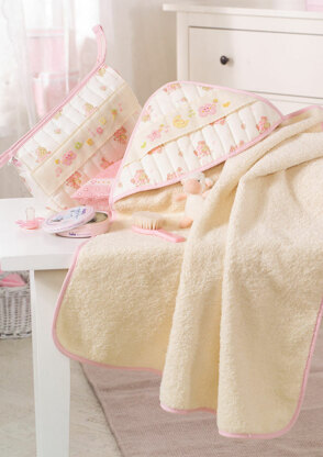 Made with Love - Pink Baby Sponge and Towel in Anchor - Downloadable PDF