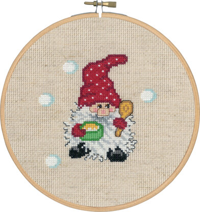 Permin Elf with Soup Cross Stitch Kit