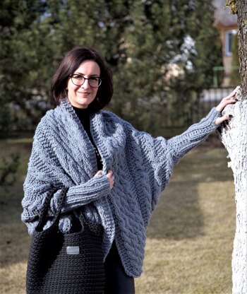 Silver Cocoon Shrug