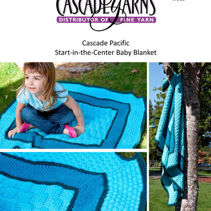 Start-in-the-Center Baby Blanket Cascade Pacific - W363