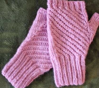 Bavarian Twisted Knit Fingerless Gloves