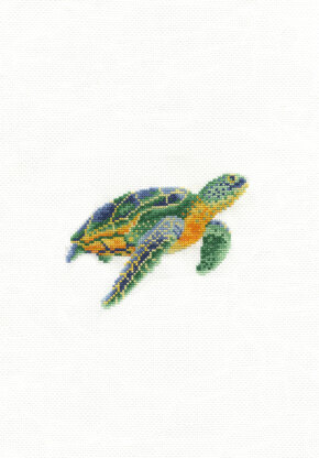 DMC Tranquil Turtle Cross Stitch Kit (with 7in hoop) - 7in