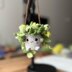 Cute pothos plant crochet pattern, potted flower crochet PDF pot plant pattern flowered crochet decor English pdf pattern US term