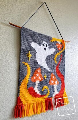 Ghost in the Mushrooms Wall Hanging