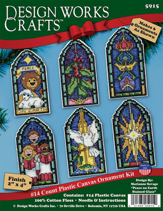 Design Works Peace on Earth Ornaments Cross Stitch Kit - 5cm x 10cm