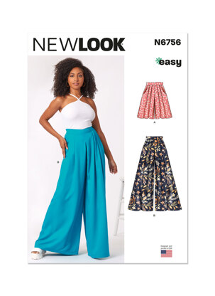 New Look Misses' Shorts and Pants N6756 - Paper Pattern, Size A (10-12-14-16-18-20-22)