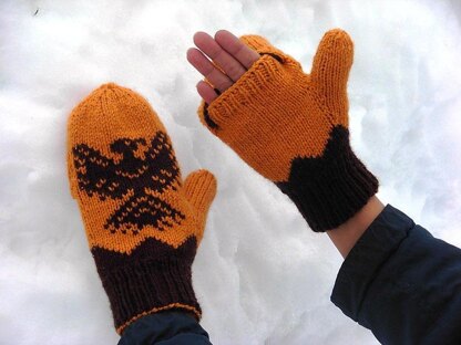 Rising Eagle M&#0243;:qw Double Knit Mittens