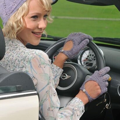 Driving hat and gloves - knitting pattern