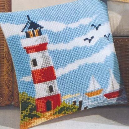Vervaco Lighthouse Cushion Front Chunky Cross Stitch Kit - 40cm x 40cm