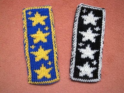 Double knitting star bookscarf
