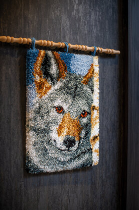 Vervaco Wolf Rug Latch Hook Kit - 40cm x 53cm