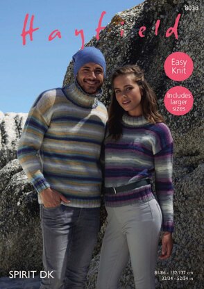 Sweaters in Hayfield Spirit DK - 8038 - Downloadable PDF