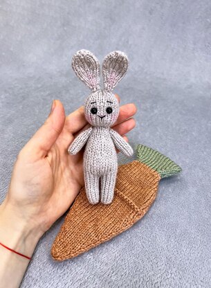 Bunny In A Carrot Bed