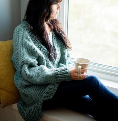 Back to Basics - Knit Cardigan in Lion Brand - L90157 - Downloadable PDF - knitting pattern